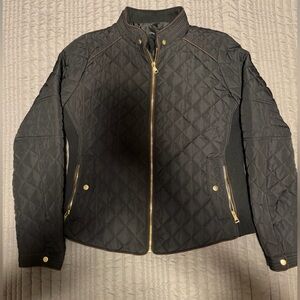 Love Tree Black Quilted Jacket